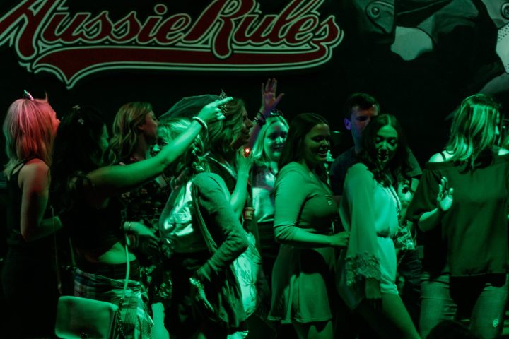 a group of people standing on a stage