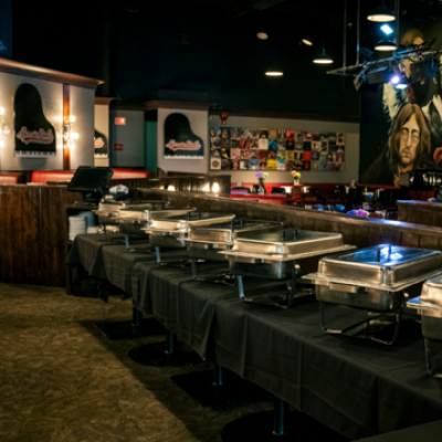 a group of people performing on a counter